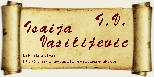 Isaija Vasilijević vizit kartica